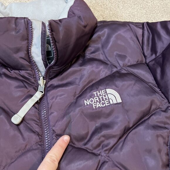 North Face Aconcagua Puffer Jacket Womens Small Purple 550 Fill Down Gorpcore - Picture 5 of 8